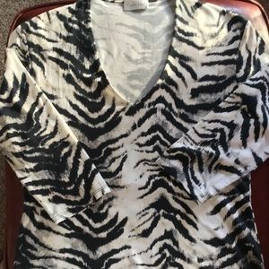 Animal Print Top, Size Large